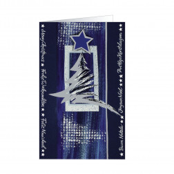 Blue Christmas-Tree (5434) silbergeprägt